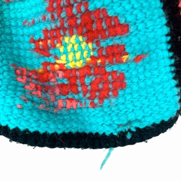 VINTAGE HANDMADE CROCHET GRANNY SQUARE AFGHAN BLANKET ROSEANNE APPROX. 42X32" - Picture 5 of 7